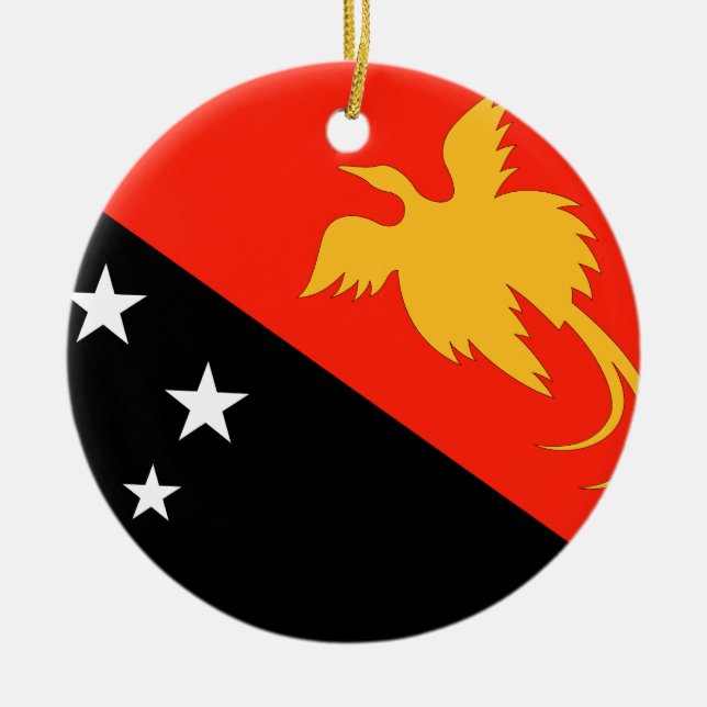 Papua New Guinea Ceramic Tree Decoration (Front)