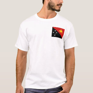 Papua New Guinea Flag and Map T-Shirt