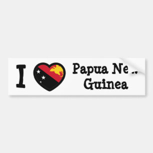Papua New Guinea Flag Bumper Sticker