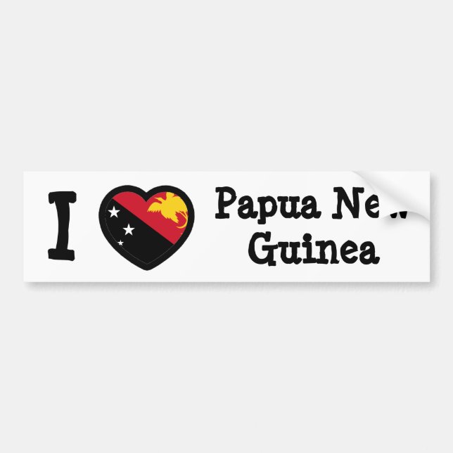 Papua New Guinea Flag Bumper Sticker (Front)