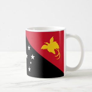 Papua New Guinea Flag Ceramic Coffee Mug
