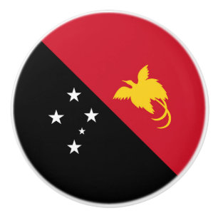 Papua New Guinea flag Ceramic Knob