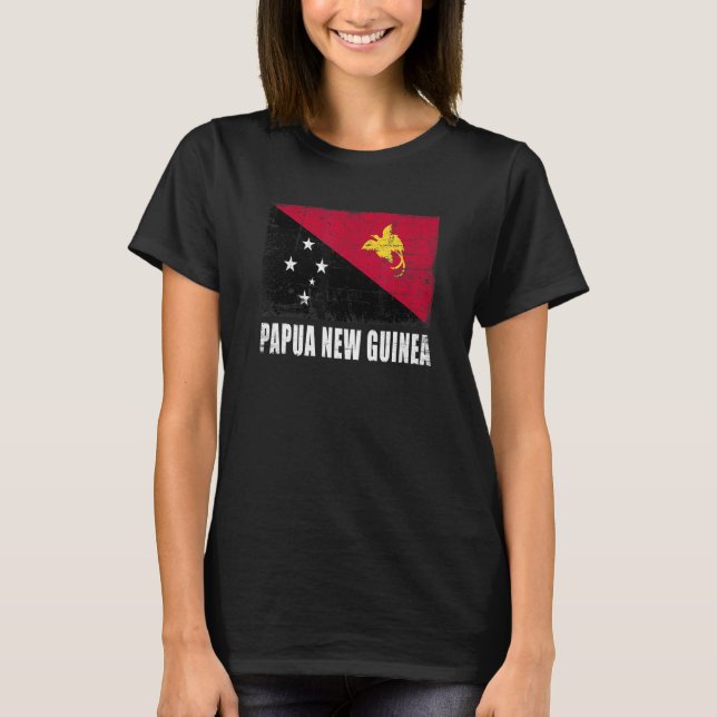 Papua New Guinea Flag Country Flag Papua New Guine T-Shirt (Front)