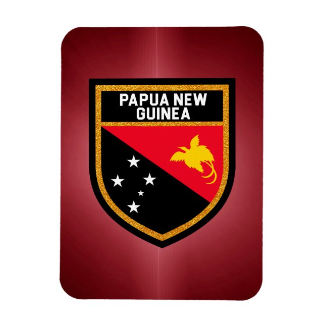 Papua New Guinea Flag Magnet (Vertical)