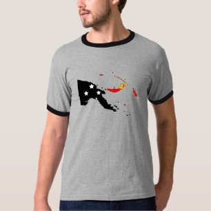 Papua New Guinea Flag Map full size T-Shirt
