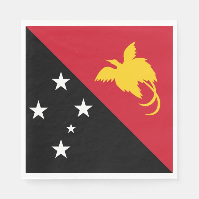 Papua New Guinea Flag Napkin (Front)