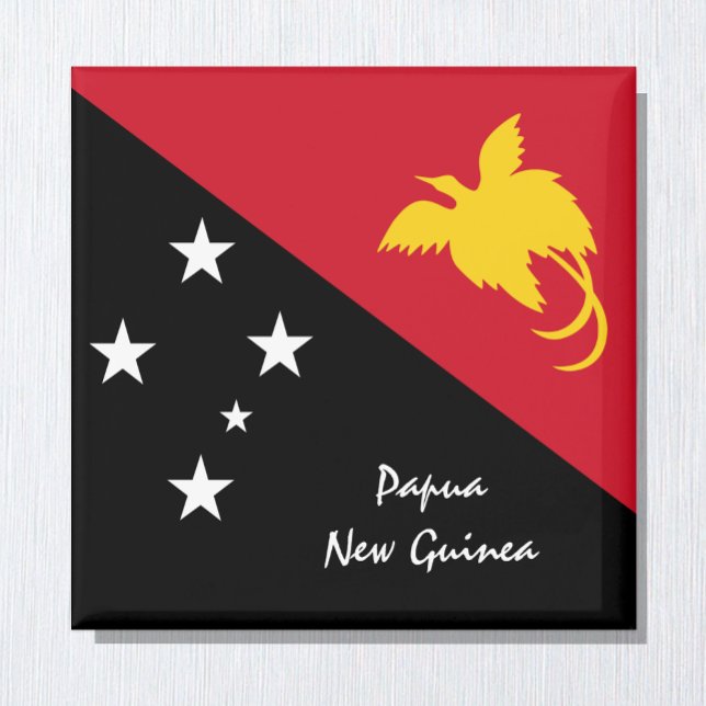 Papua New Guinea flag & Oceania holiday/sport fans Magnet (Creator Uploaded)