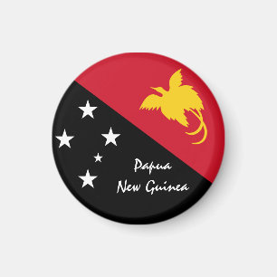 Papua New Guinea flag & Oceania travel/sports fans Magnet