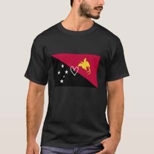 Papua New Guinea Flag Papua New Guinean Heart Prou T-Shirt