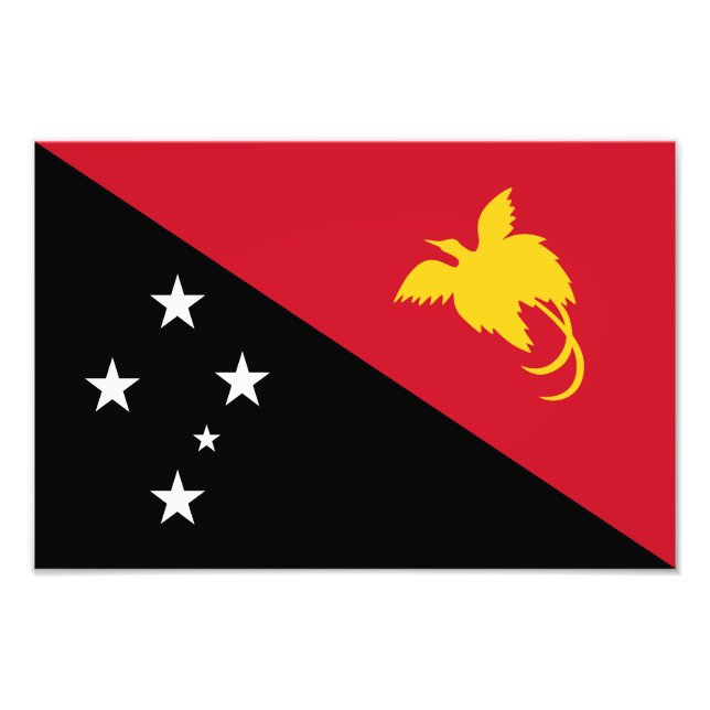 Papua New Guinea Flag Photo Print (Front)