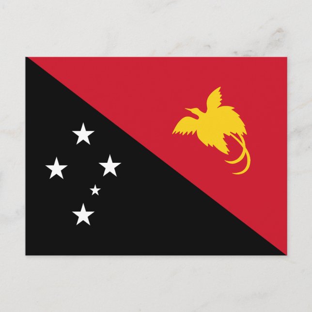 Papua New Guinea Flag Postcard (Front)