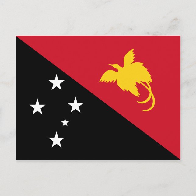 Papua New Guinea Flag Postcard (Front)