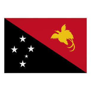 Papua New Guinea Flag Poster