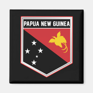 Papua New Guinea Flag Shield Magnet