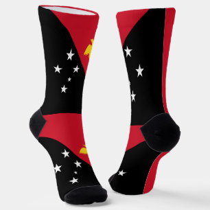 Papua New Guinea Flag Socks