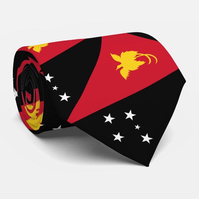 Papua New Guinea Flag Tie (Rolled)