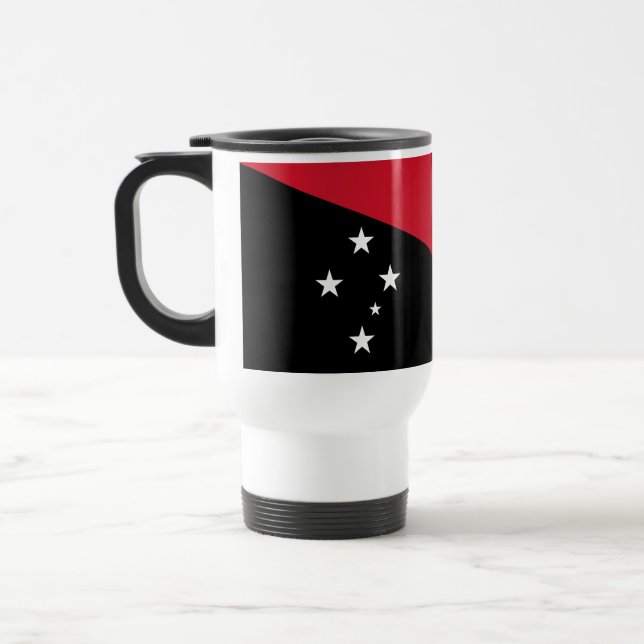 Papua New Guinea Flag Travel Mug (Left)
