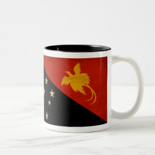 Papua new Guinea Flag Two-Tone Coffee Mug
