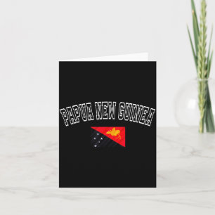 Papua New Guinea Flag Vintage Retro Heritage Card