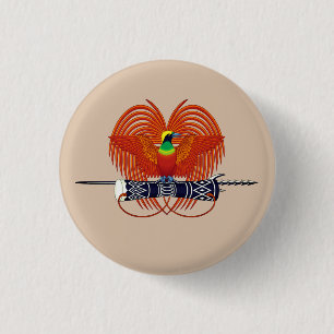 Papua New Guinea National Emblem 3 Cm Round Badge