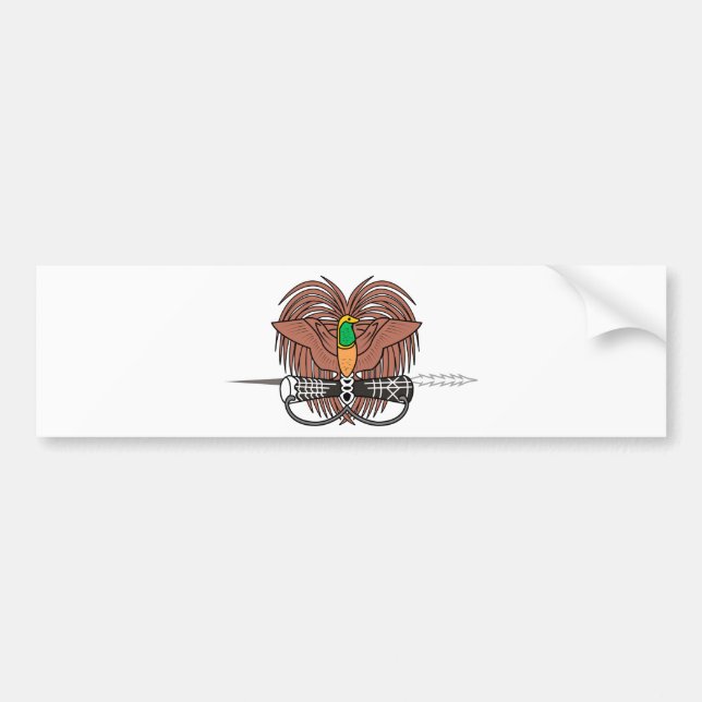 Papua New Guinea National Emblem Bumper Sticker (Front)