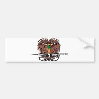 Papua New Guinea Official Coat Of Arms Heraldry Bumper Sticker