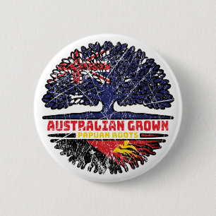 Papua New Guinea Papuan Australian Australia Tree 6 Cm Round Badge