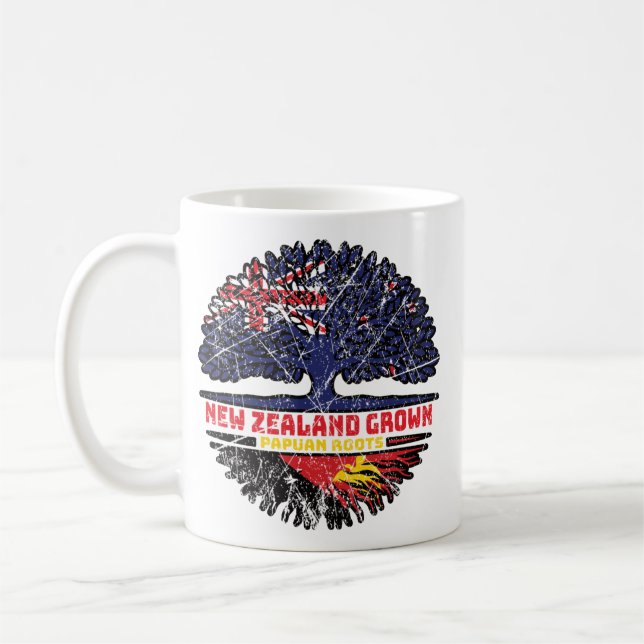 Papua New Guinea Papuan New Zealander New Zealand Coffee Mug (Left)