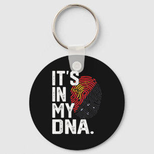 Papua new guinea roots flag fingerprint graphic key ring
