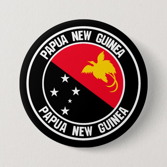 Papua New Guinea Round Emblem 7.5 Cm Round Badge (Front)