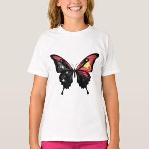 Papua New Guinea Swallowtail Butterfly Flag T-Shirt