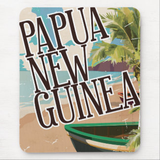 Papua New Guinea vintage travel poster art. Mouse Mat