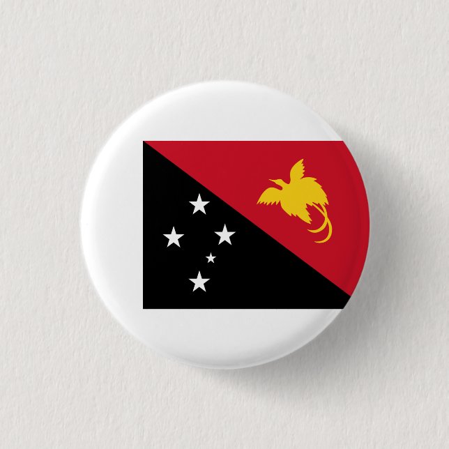 Papua New Guinean Flag, Flag of Papua New Guinea 3 Cm Round Badge (Front)