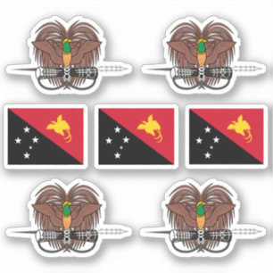 Papua New Guinean symbols / coat of arms and flag