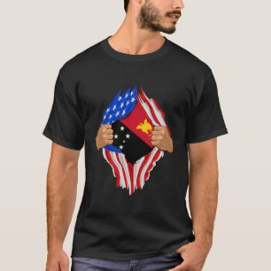 Papuan Blood Inside Me Papua New Guinea Flag Gift T-Shirt