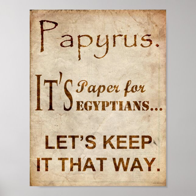 Papyrus Font Joke Poster (Front)