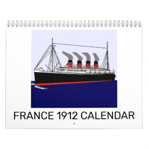 Paquebot France 1912 Calendar