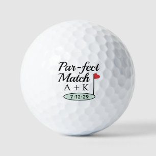 Par-fect Match Personalised Initials Wedding Golf Balls