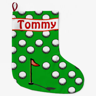 Par for the course! large christmas stocking