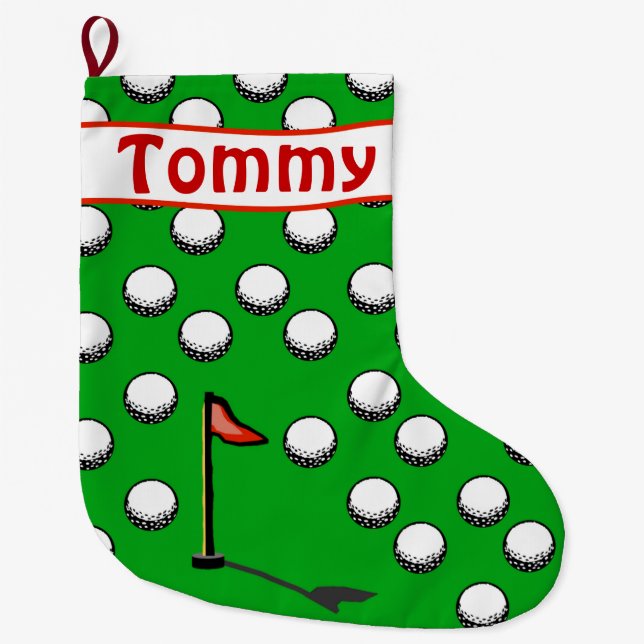 Par for the course! large christmas stocking (Front)