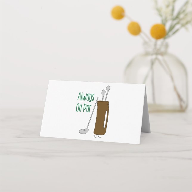 Par Golf Place Card (Front)