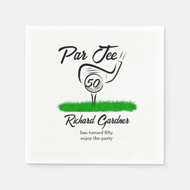 Par Off for an UnForeGettable 50th Birthday Party Napkin (Front)