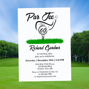 Par Off for an UnForeGettable 60th Birthday Party Invitation