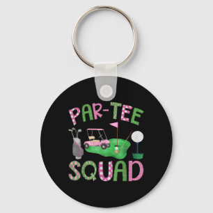 Par- Squad Golf Lover Birthday Girl Family Key Ring