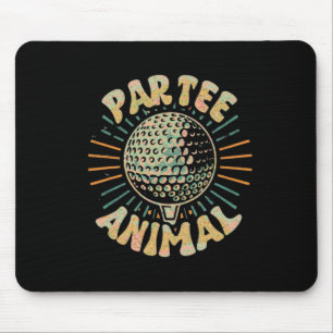 Par-tee Animal Funny Golf Golfer Let's Par Tee Tim Mouse Mat