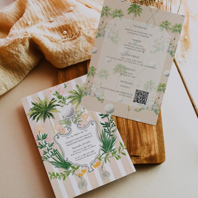 Par-Tee Before the Tee | Golf Bachelorette Weekend Invitation (Creator Uploaded)