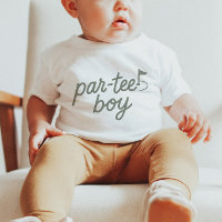 Par-tee Boy Golf 1st Birthday Sage Green T-Shirt