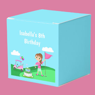 Par-Tee Chibi Girl Birthday Golf Party Favour Box