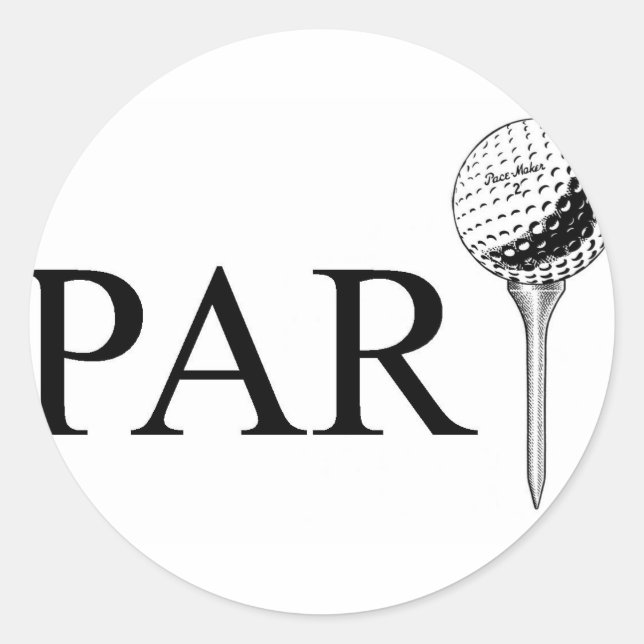 Par(tee) Classic Round Sticker (Front)