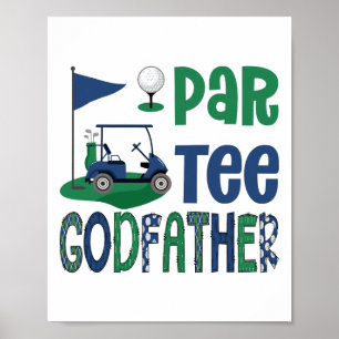 Par-tee Godfather Golf Lover Birthday Party Family Poster